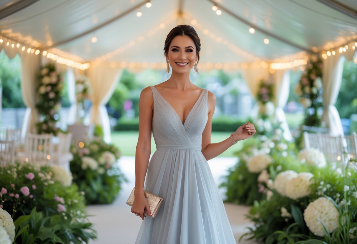 Tips til valg af festkjole til et udendørs teltbryllup